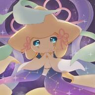 amount:solo atmosphere:fantasy atmosphere:space atmosphere:stary body-type:feral body-type:semi-anthro dress in-tears species:jirachi style:kawaii // 1000x1000 // 124KB