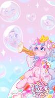 amount:solo atmosphere:bubbles blowing-bubbles body-type:semi-anthro glasses gumball-machine gumballs hall-of-fame:bronze instrument oc species:pony style:girly style:pastel-colors style:playful style:sparkly style:very-girly style:very-playful trumpet // 1340x2382 // 337KB