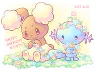 amount:multiple amount:pair atmosphere:field atmosphere:flowers body-type:semi-anthro feminine flower species:buneary species:wooper style:girly style:playful wearing-flower // 450x340 // 197KB