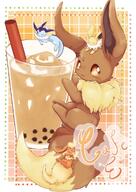 amount:multiple body-type:feral drink hall-of-fame:bronze latte series:eeveelutions series:pokemon species:eevee species:flareon species:jolteon species:vaporeon style:abstract-background style:kawaii // 1249x1761 // 235KB