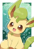 amount:solo body-type:feral series:eeveelutions series:pokemon species:leafeon style:playful style:white-border // 2039x2894 // 326KB