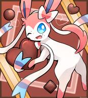 amount:pair amount:solo atmosphere:valentines-day body-type:feral chocolate nomming series:eeveelutions series:pokemon species:sylveon style:contrasting-colors style:intentional-blur style:kawaii // 3600x4000 // 786KB