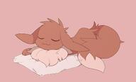 amount:solo body-type:feral series:pokemon sleeping species:eevee style:outline style:simple-colors // 3851x2334 // 208KB