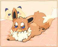 amount:solo atmosphere:bedroom body-type:feral plush series:pokemon species:eevee style:pastel-colors style:playful // 1695x1380 // 177KB
