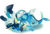 affection amount:pair body-type:feral cuddling heat out-of-breath series:eeveelutions series:pokemon species:glaceon species:vaporeon style:kawaii sweating // 3266x2222 // 321KB