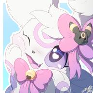 amount:solo bell body-type:feral heart-eyes oc series:eeveelutions series:pokemon species:umbreon style:girly style:icon style:kawaii style:outline wearing-bow // 1250x1250 // 155KB