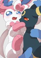 affection amount:pair annoyed body-type:feral cuddling series:eeveelutions series:pokemon species:sylveon species:umbreon style:kawaii // 1440x2048 // 174KB