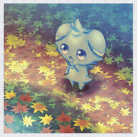 amount:solo atmosphere:autumn atmosphere:sunlight body-type:semi-anthro espurr series:pokemon species:espurr // 2000x2000 // 1.4MB