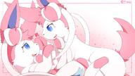 affection amount:pair atmosphere:valentines-day body-type:feral pressing-same-body-part-against-each-other romance series:eeveelutions series:pokemon species:sylveon style:bubblegum style:girly style:one-color style:pink style:very-girly // 2048x1152 // 178KB