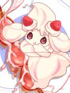 amount:solo body-type:blob food species:alcremie species:food-creature strawberry style:kawaii sweets // 1536x2048 // 247KB