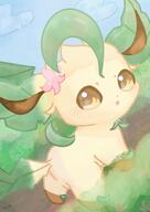 :o amount:solo atmosphere:field atmosphere:hills body-type:feral feminine flower glasses interested series:eeveelutions series:pokemon species:leafeon style:girly style:kawaii style:playful style:very-playful wearing-flower // 1394x1966 // 174KB