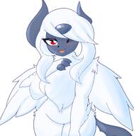 amount:solo body-type:anthro species:absol species:mega-pokemon style:kemono // 1547x1571 // 190KB