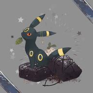 amount:solo body-type:feral brownies chocolate food series:eeveelutions series:pokemon species:umbreon style:painted sweets // 4000x4000 // 1.1MB