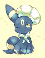 amount:solo body-type:feral chef hat series:eeveelutions series:pokemon species:umbreon style:kawaii style:outline wink // 914x1197 // 474KB