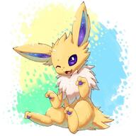 amount:solo artist:plattyneko body-type:feral series:eeveelutions series:pokemon species:jolteon style:playful // 921x921 // 77KB