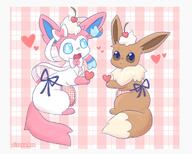 amount:pair body-type:feral chef hall-of-fame:bronze outfit series:eeveelutions series:pokemon species:eevee species:sylveon style:abstract-background style:playful style:white-border // 2500x2000 // 429KB