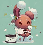 amount:solo body-type:semi-anthro chocolate cookies food hall-of-fame:bronze painted species:buneary style:kawaii style:playful sweets // 2711x2836 // 678KB