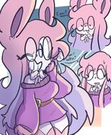 amount:solo body-type:anthro casual-outfit glasses hall-of-fame:bronze happy long-hair nerdy series:eeveelutions series:pokemon species:sylveon style:kemono style:playful style:white-border sweater wearing-bow weirded-out wink // 2400x2900 // 535KB