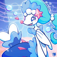 amount:solo atmosphere:bubbles atmosphere:sunlight atmosphere:undersea body-type:feral music species:primarina style:outline // 1080x1080 // 296KB