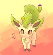 amount:solo atmosphere:desert body-type:feral cactus feminine flower oc series:eeveelutions series:pokemon silly species:leafeon style:girly wearing-flower // 773x800 // 69KB