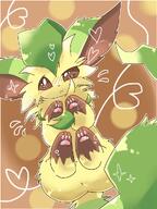 amount:solo body-type:feral fluffified series:eeveelutions series:pokemon species:leafeon style:abstract-background style:no-anti-aliasing style:outline // 768x1024 // 728KB