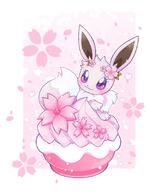 amount:solo body-type:feral creature-in-food feminine flower hall-of-fame:bronze pokepuff series:pokemon species:eevee species:shiny-pokemon style:dithering style:girly style:kawaii style:one-color style:outline style:pink style:sparkly style:very-girly wearing-flower // 1080x1389 // 94KB