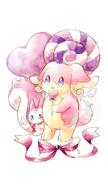 amount:pair balloons body-type:feral body-type:semi-anthro body-type:slightly-chubby candy hall-of-fame:bronze lollipop species:audino species:pachirisu style:watercolor // 1152x2048 // 170KB