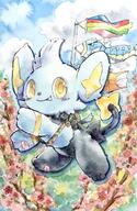 amount:solo body-type:feral flower pride species:shinx style:watercolor // 1193x1828 // 759KB