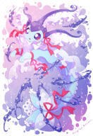 amount:solo atmosphere:fashion body-type:feral hall-of-fame:bronze series:eeveelutions series:pokemon species:vaporeon style:kawaii style:pastel-colors wearing-bow // 1234x1801 // 305KB