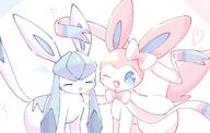 amount:pair body-type:feral series:eeveelutions series:pokemon species:glaceon species:sylveon wink // 1170x744 // 176KB