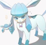 amount:solo body-type:feral series:eeveelutions series:pokemon species:glaceon style:kawaii wearing-bow // 2048x2013 // 216KB