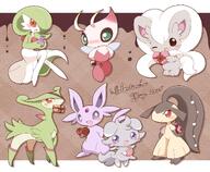 amount:multiple atmosphere:cafe atmosphere:valentines-day body-type:feral body-type:semi-anthro chocolate forehead-gem kawaii series:eeveelutions series:pokemon species:celebi species:cinccino species:espeon species:espurr species:gardevoir species:mawile species:virizion style:detailed-pattern style:girly visibly-shy // 2000x1650 // 499KB