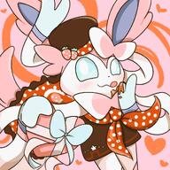 amount:solo atmosphere:valentines-day body-type:feral chocolate chocolatier dress hat outfit series:eeveelutions series:pokemon species:sylveon style:contrasting-colors style:girly style:one-color style:pink wearing-bow // 1024x1024 // 187KB