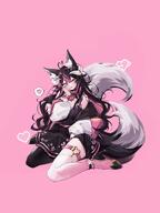 amount:solo atmosphere:valentines-day body-type:anthro body-type:humanoid dress garter-belts mismatched-clothing outfit species:human style:dithering style:girly style:one-color style:pink visual-teasing // 900x1200 // 107KB