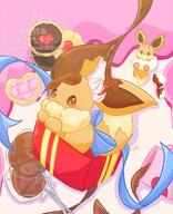 amount:solo atmosphere:assorted-objects atmosphere:valentines-day body-type:feral chocolate cookies cramped hall-of-fame:bronze hall-of-fame:silver lollipop plush pop presents series:pokemon species:eevee style:dithering style:girly style:kawaii style:pastel-colors style:playful style:very-girly // 1424x1752 // 290KB