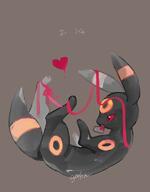 amount:solo atmosphere:valentines-day body-type:feral series:eeveelutions series:pokemon species:umbreon style:painted // 1654x2118 // 137KB