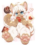 amount:solo atmosphere:valentines-day blep body-type:feral body-type:semi-anthro chocolate fluffified hall-of-fame:bronze species:cat style:kawaii style:white-border // 1208x1496 // 201KB