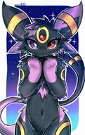 amount:solo atmosphere:night body-type:anthro forehead-gem hall-of-fame:bronze heterochromia series:eeveelutions series:pokemon species:espeon species:fusion species:umbreon style:chromatic-aberration style:kemono style:outline // 1288x2048 // 214KB