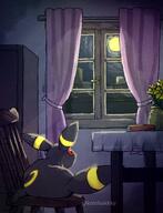 amount:solo atmosphere:home atmosphere:night body-type:feral moon series:eeveelutions series:pokemon species:umbreon style:dim style:painted // 920x1200 // 156KB