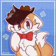 amount:solo body-type:semi-anthro species:unknown style:outline wearing-bow // 1080x1080 // 174KB