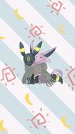 affection amount:pair body-type:feral cuddling forehead-gem scarf series:eeveelutions series:pokemon species:espeon species:umbreon style:playful style:striped-background // 2304x4096 // 272KB