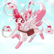 amount:solo atmosphere:valentines-day Bag body-type:feral cloud letters series:eeveelutions series:pokemon species:sylveon style:girly style:kawaii sunglasses wings // 2000x2000 // 341KB
