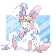 amount:solo body-type:feral nerdy series:eeveelutions series:pokemon species:sylveon style:abstract-background style:colored-lines style:pastel-colors style:playful sunglasses // 2048x2048 // 246KB