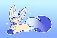 amount:solo body-type:feral freckles laying-on-belly oc series:eeveelutions series:pokemon species:leafeon style:blue style:outline visual-teasing wink // 2048x1382 // 160KB