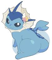 amount:solo body-type:feral feminine flower series:eeveelutions series:pokemon species:vaporeon style:girly style:no-anti-aliasing wearing-flower // 829x945 // 28KB