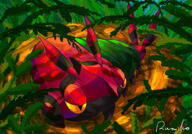 amount:solo atmosphere:forest atmosphere:sunlight body-type:blob body-type:feral species:venipede style:painted // 1000x700 // 251KB