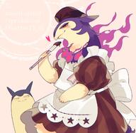 amount:pair amount:solo body-type:anthro maid n outfit paintbrush species:hisuian-typhlosion style:kemono weirded-out // 1104x1076 // 151KB