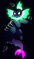 amount:solo atmosphere:deep-sea atmosphere:spooky atmosphere:undersea body-type:feral holding-object holding-object-in-mouth oc series:eeveelutions series:pokemon species:vaporeon style:colored-lighting style:glow // 1142x1942 // 148KB