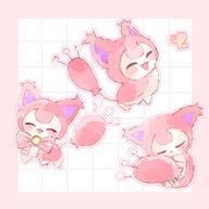 amount:solo body-type:feral butterflies species:skitty style:girly style:multiple-scenarios style:outline style:playful style:watercolor wearing-bow // 1640x1640 // 254KB