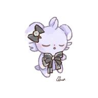amount:solo body-type:semi-anthro series:pokemon species:espurr style:playful wearing-bow // 1280x1280 // 63KB